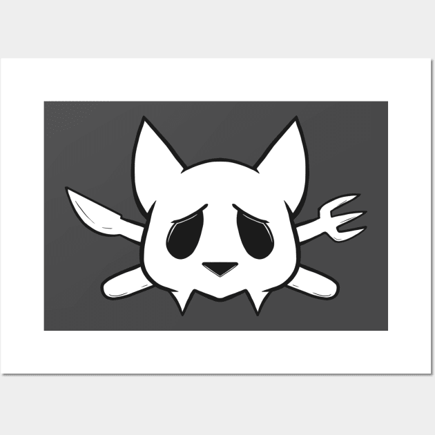 Skull Kitty Wall Art by FWartist